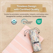 BAY LAUREL Turkish Beach Towel with Travel Bag 39 x 71 Quick Dry Sand Free Lightweight Large Oversized Towels Light