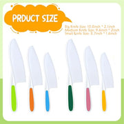 Hartya Knives for Kids, 6-Piece Kitchen Cooking and Baking Knife Set, Children's Knives for Real Cooking, BPA-Free Kids' Toddler Tool