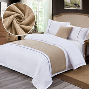 GZQIAWY Bedspreads Bed Runner Throw Bedding Single Queen King Bed Cover Towel Home Hotel Decorations Bed Towel Scarf Beige 19.7 x 82.7 inches (Bed Scarf Only)