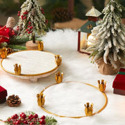 Thyle 20 Pcs Christmas Metal Advent Wreath Rings, Gold Candle Holder | Advent Candle Holder, Christmas Wreath Ring, Xmas Taper Candles Rings Table Candelabra Holder for Church Table Centerpieces