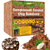 ZeeDix 10LBS Coconut Husk Chip Substrate for Reptiles, 72QT Coco Husk Chips | Organic Coco Coir Chips for Snake Habitat, Reptile Bedding for Ball Python, Tortoises, Geckos, Lizards Terrarium Tanks
