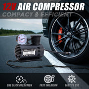 AUTODECO Car Emergency Roadside Assistance Kit with Jumper Cables Tire Inflator Automotive Kit for Car Vehicle