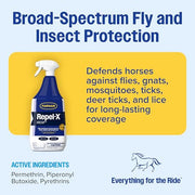 Farnam Repel-X Fly Spray for Horses, Ready To Use, 32 fl oz Spray | Ready-to-use fly spray for horses and dogs that kills and repels flies, mosquitoes, gnats and ticks.
