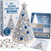 POETRYDRAW DIY Beaded Christmas Tree Craft Kit for Adults, A01 | 3D Holiday Bead Art Mosaic Kit, Handmade Tabletop Desk Decoration, Christmas Crafts for Beginners & Holiday Decor
