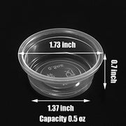 Lizard Crested Gecko Food Water Feeding Cups, 100 pcs, 0.5oz