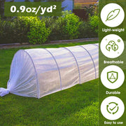 JUNKOGO Plant Freeze Protection Cover, 7x25 FT Floating Row Cover | Frost Cloth Winter Garden Blanket for Cold Weather and Shade, Perfect for Outdoor Vegetables, Trees, Greenhouse