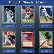 200 Card Sleeves Hard Plastic, Trading Card Holder (100 Hard + 100 Soft) | 3"x 4" Sports Cards Protectors, 35pt Baseball Card Holder Hard Cases fit for Baseball Sports MTG PKM Cards