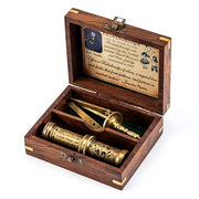 Antique Brass Kaleidoscope Gift for Men, Kids and Adults, Vintage Collectibles for Birthday, Christmas Any Occasion, Unique Gift Idea (with Tripod)
