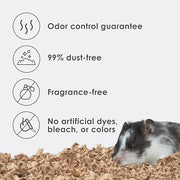 Kaytee Clean & Cozy Natural Paper Bedding, 49.2 Liters | Keeps habitats fresh. Small animal bedding for rabbits, guinea pigs, hamsters. Hamster bedding odor control, 99% dust-free