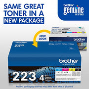 Brother Genuine TN223 4PK, Standard-Yield Toner Cartridge, Four Pack | Includes black, cyan, magenta, yellow cartridges for HL-L3210CW, MFC-L3710CW, MFC-L3770CDW printers