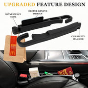 Orvifuly Car Seat Gap Filler 2 Pack for Toyota RAV4 & 4Runner | Fits Grand Highlander, Highlander & Sequoia; EVA gap organizer with emergency window breaker and 1 magnetic sunglasses holder