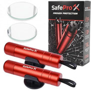 SafeProX 2 in 1 Emergency Escape Tool, Life Saving Car Window Breaker & Seatbelt Cutter - Car Window Hammer for Quick Accident Aid & Safety on The Go with Seat Belt Cutter. (Pack of 2)