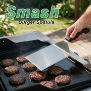 Cuttte Extra Wide Metal Smash Burger Spatula with Beveled Edges 6 x 5inches | Heavy Duty Stainless Steel Large Metal Spatula for Grill, Griddle, Pizza, Fish, Meat, Pancake Flipper Turner, Dishwasher Safe