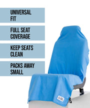 Seat Hoodie Microfiber Seat Hoodie Hooded Towel Seat Cover (Black) | Keep Your Seats Clean & Dry - Machine Washable, Universal Fit Protects Against Sweat, Wet Gear & Sandy Beach Trips