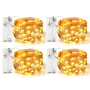 litogo 4 Pack Fairy Lights Battery Operated with Timer, 10FT String Lights | 30 LED Mini Fairy Light, Waterproof Soft Wire Lights for Indoor Home Bedroom Wedding Christmas Decorations, Warm White