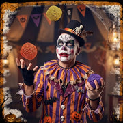 Soulchen 3 Pcs Halloween Juggling Balls Set for Beginners and Professionals | Yellow Orange Purple, Mesh Juggling Bean Bags Kit with Storage Bag, Halloween Cosplay Props for Witch Clown Party Game