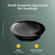 Jabra Speak 510 (2025 Edition) Portable USB Bluetooth Speaker, Black | Portable Speakerphone, USB or Bluetooth, Crystal-Clear Sound, Works with Microsoft Teams, Google Meet, Zoom