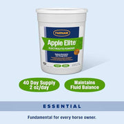 Farnam Apple Elite Horse Electrolytes Powder Supplement, 40 Day Supply | Apple Flavored,Replaces Vital Minerals, Encourages Hydration, Sugar-Free, Contains Sodium, Potassium, Calcium & Magnesium