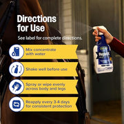 Farnam Repel-X pe Concentrated Fly Spray for Horses & Dogs, 16 Ounces | Concentrated fly spray for horses, flea & tick spray for dogs. Just add water. Makes 4 Quarts of Ready to Use Horse Fly Spray
