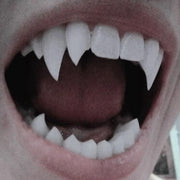 Zhanmai 12 Pairs Vampire Teeth Fangs 4 Sizes Halloween Party Accessories | Fake Vampire Fangs for Cosplay, Halloween Party Costume Accessories, Masquerade Dress up Favors, 12 Pairs 4 Sizes 2 Pellets