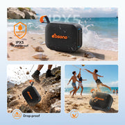 Portable Bluetooth Speaker Line-in Support: IPX5 Waterproof, Black | Up to 24H Playtime, HD Sound, TWS Pairing, LED Light, Outdoor Speaker for Beach, Pool, Travel, School Supplies for Adult Teen