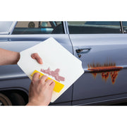 Performance Tool W1002 12 x 12 in. Plastic Body Filler Mixing Board | Automotive body shop tool. Non-stick HDPE. Flex to peel off unused filler. Built-in thumb hole for easy holding