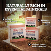 Himalayan Secrets Compressed Salt Lick for Livestock & Wildlife, 11 lb | 100% pure natural feed salt block | 84 trace minerals and elements | for horses, cattle, deer, goats and sheep and more