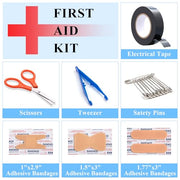 AUTODECO Car Emergency Roadside Assistance Kit with Jumper Cables Tire Inflator Automotive Kit for Car Vehicle