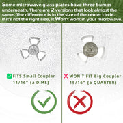 Smallest 9.6 Inch Microwave Plate Replacement Compatible With Panasonic Microwave Glass Plate F06016D00XN, 9.6" Microwave Plate Replacement for Nostalgia 0.7 cu.ft. 700W small retro microwaves