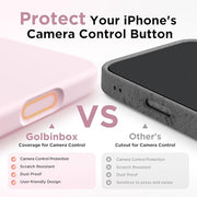 GolbinBox Magnetic for iPhone 18 Pro Case/17 Pro Case, Chalk Pink | Compatible with MagSafe, Camera Protection, Screen Protector, Silicone Shockproof Phone Case, Anti-Scratch Microfiber Lining