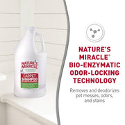 Nature's Miracle Carpet Shampoo Pet Stain & Odor Remover, 64 oz | Bio-Enzymatic Formula Removes & Deodorizes Deep-Set Pet Stains, For Water-Based Carpet Cleaners, Use on Carpet & Upholstery