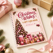 Christmas Gift Card Holder Book, Spiral Bound Gift Card Book for Multiple Gift Cards, Pink Christmas Gift Card Book for Women Teens, Stocking Stuffers, Secret Santa Gifts, Holiday Gift Card Holder