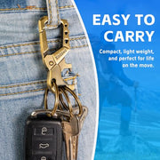 Xindawd Heavy duty metal keychains, Carabiner Clip Keychain with Bottle Opener, 3 Key Rings for Car Keys, Family Present for Men and Women(Bronze-1pcs)