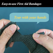 Self Adhesive Bandage Wrap,2" Black Cohesive Bandages Vet Wrap Sports Tape | 8 Pack Elastic Breathable Athletic Wrap Bulk for First Aid Supplies, Wrist Sprains Protection