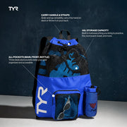 TYR Big Mesh Mummy Backpack, Black