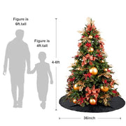 Poise3EHome Black Christmas Tree Skirt, 36 Inch Sequin Tree Skirt | Christmas Halloween New Year Tree Base Decor for Living Rooms Entryways Offices and Covered Patios