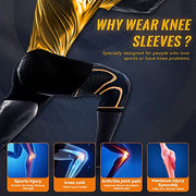 Copper Knee Brace for Men and Women (2 Pack, Large) Compression Support | Copper Fabric, Effective Support, All-day Wearability - Compression Sleeve for Arthritis Pain, MCL, Sports & Injury Recovery
