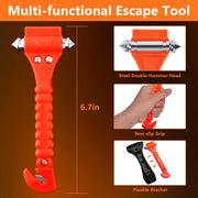 BFXM Car Window Breaker Hammer and Seat Belt Cutter 2-in-1, 2 Packs | Emergency Escape Tool, Safety Glass Breaker, Automotive Safety Essentials And Car Accessories