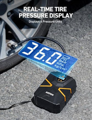 AstroAI S1 Tire Inflator Portable Air Compressor 12V DC with Digital Gauge | Preset Pressure Auto Shut-Off LED Light Fast Inflation, 150 PSI Compact Air Pump for Car Tires, Motorcycles, Bikes, Balls