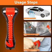 BFXM Car Window Breaker Hammer and Seat Belt Cutter 2-in-1, 2 Packs | Emergency Escape Tool, Safety Glass Breaker, Automotive Safety Essentials And Car Accessories