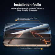 NEW'C for iPhone 17, iPhone 17 Pro, iPhone 16 Pro Screen Protector | 3 Pack, HD Clear, Easy Installation Tool Included, Tempered Glass, 9H Hardness, Scratch Resistant, Bubble Free