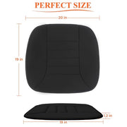 kingphenix Memory Foam Car Seat Cushion for Driver and Office Chair Comfort | 1.2-Inch-Thick Memory Foam Seat Pad, Soft, Breathable Fabric, Non-Slip Silicone Bottom for Long Drives and Office Use, Black