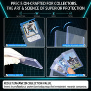DEDC 50 Top loaders and 50 Soft Penny Sleeves Bundle, 3" x 4" Rigid Hard Card Sleeves Protectors Compatible with Standard TCG/CCG Gaming Cards, Baseball Sports Cards & Photocards, Archival Safe