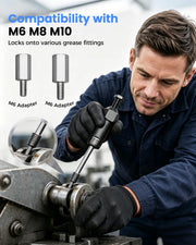 saowiu Heavy Duty Grease Fitting Cleaner Tool with M6 M8 (Long+M6+M3) | Grease Unclogger for Vehicle, Machinery, Tractor and Equipment Maintenance