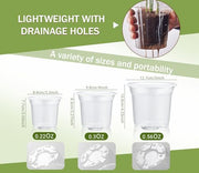 30 Pack Clear Nursery Plant Pots, 3.5/4/5 In with Drainage Holes, 20 Labels | High Transparency (Clear View of Root Growth), Variety Pack, Good Drainage, 20 Pack Easy-ID Plant Labels