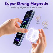 MagSafe 25W Wireless Charger for Apple Magnetic Fast Charging Pad | Compatible for iPhone Duo 18 17 17e 16 16e 15 14 13 12 Pro Max - AirPods-Slim Portable for Travel Bedside - 2 Pack, White