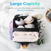 EUDELE Mesh Shower Caddy Portable for College Dorm Room Essentials, Shower Caddy Dorm with 9-Pocket Large Capacity for Beach, Swimming, Gym, Camping, Travel essentials