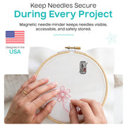 Aspen Lane Magnetic Needle Minder Needlepoint Accessory (Fridge Cig) | Cross Stitch & Embroidery, Cute Enamel Needle Holder, Strong Magnet for Secure Needle Storage, Sewing