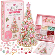 POETRYDRAW DIY Beaded Christmas Tree Craft Kit for Adults, A01 | 3D Holiday Bead Art Mosaic Kit, Handmade Tabletop Desk Decoration, Christmas Crafts for Beginners & Holiday Decor