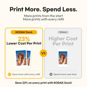 KODAK Dock Plus 4x6 Photo Printer, Smartphone Docking, 4PASS, 50 Sheets | Bluetooth, iPhone & Android Smartphone Compatible, Charge While Printing, Water, Fingerprint and Fade Resistant